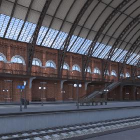Train Station 3D model